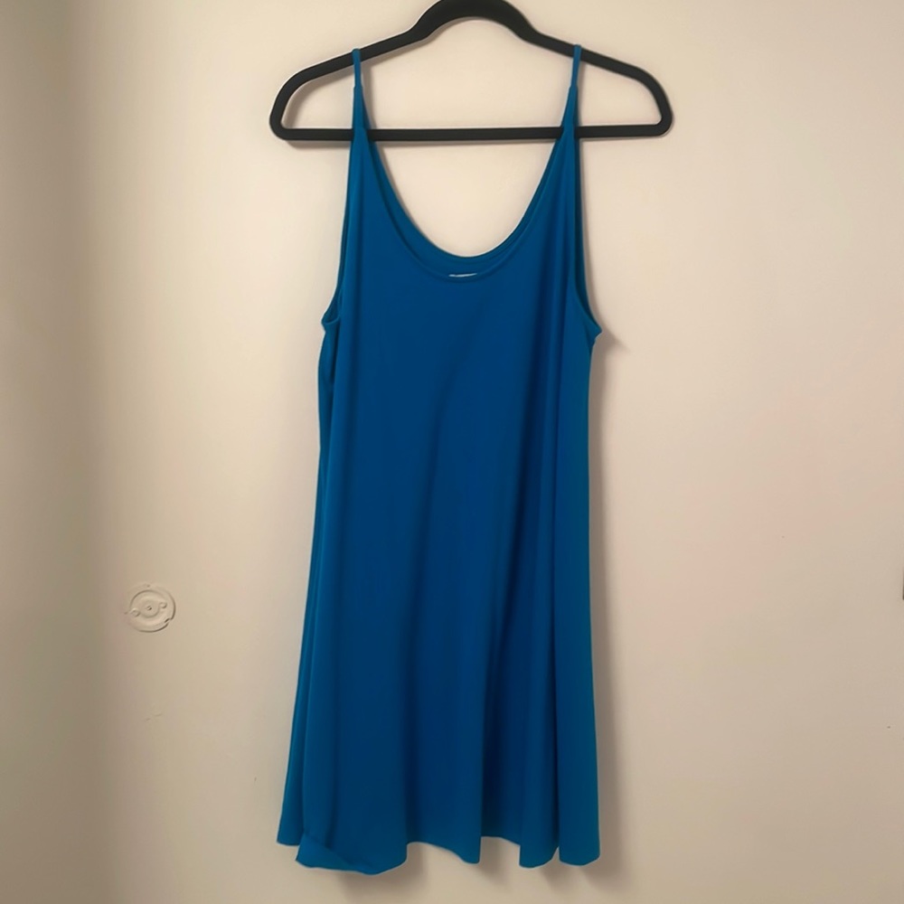 Lou & Grey blue knee length swing dress large